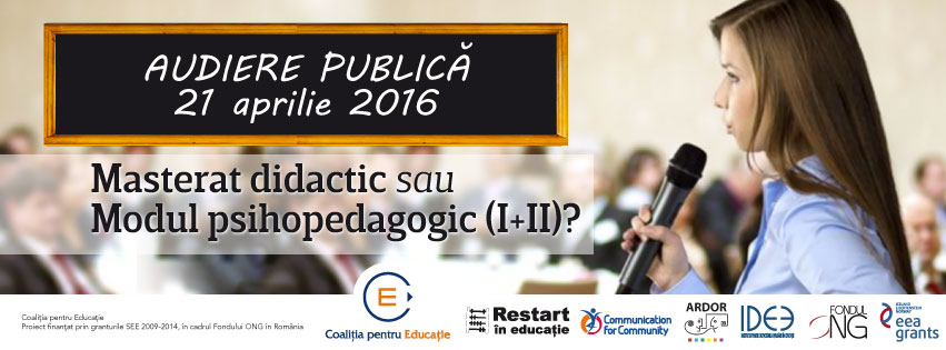 Audiere publica - Coalitia pentru Educatie